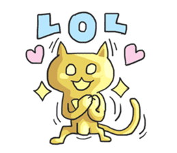 AsB - Oro (The Golden Comic Cat) sticker #3252781