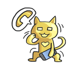 AsB - Oro (The Golden Comic Cat) sticker #3252784