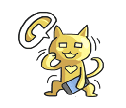 AsB - Oro (The Golden Comic Cat) sticker #3252784