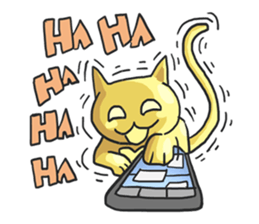 AsB - Oro (The Golden Comic Cat) sticker #3252785