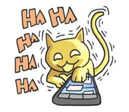 AsB - Oro (The Golden Comic Cat) sticker #3252785