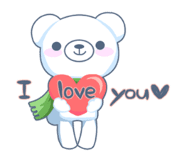 Heartwarming bear! sticker #3254300