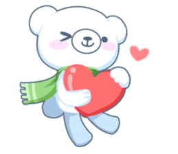 Heartwarming bear! sticker #3254302