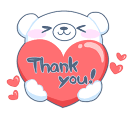 Heartwarming bear! sticker #3254308