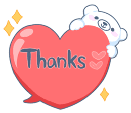 Heartwarming bear! sticker #3254309