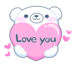Heartwarming bear! sticker #3254310