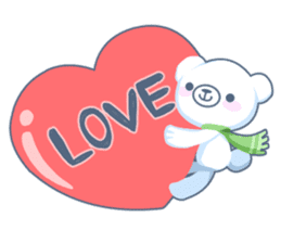 Heartwarming bear! sticker #3254311