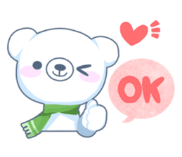 Heartwarming bear! sticker #3254326