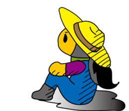 Cheerful better-ender agricaltural girl sticker #3254468