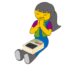 Cheerful better-ender agricaltural girl sticker #3254480