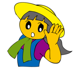 Cheerful better-ender agricaltural girl sticker #3254481