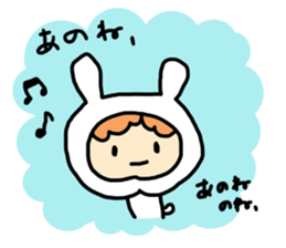 Cute girl and animals by haseko sticker #3254813