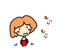 Cute girl and animals by haseko sticker #3254831