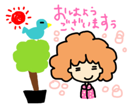 Cute girl and animals by haseko sticker #3254837
