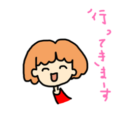 Cute girl and animals by haseko sticker #3254847