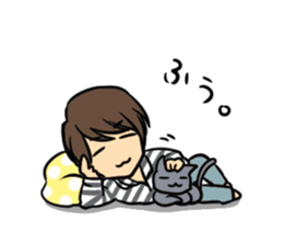 Hiroshi Kamiya's cat, and me sticker #3256189
