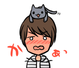 Hiroshi Kamiya's cat, and me sticker #3256197