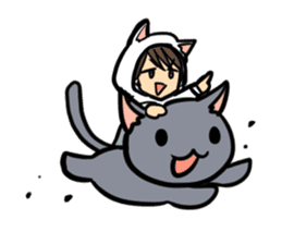 Hiroshi Kamiya's cat, and me sticker #3256204