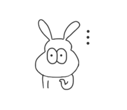 Thick rabbit sticker #3256418