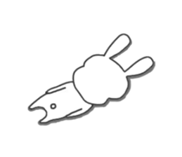 Thick rabbit sticker #3256419