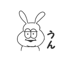 Thick rabbit sticker #3256429