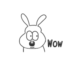 Thick rabbit sticker #3256436