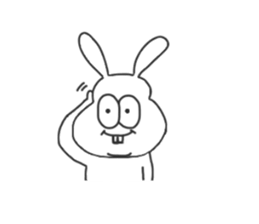 Thick rabbit sticker #3256439