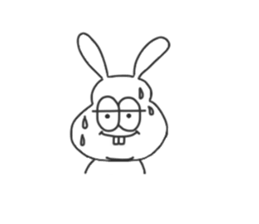 Thick rabbit sticker #3256442