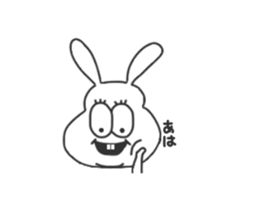 Thick rabbit sticker #3256449