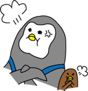 Pen of a penguin sticker #3257431