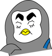 Pen of a penguin sticker #3257442