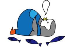 Pen of a penguin sticker #3257452