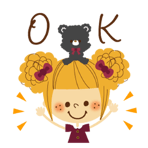 Basic! Girl face sticker sticker #3257818