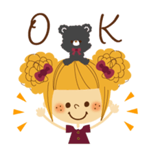 Basic! Girl face sticker sticker #3257818