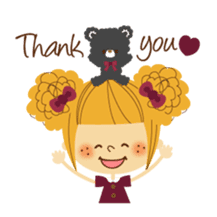 Basic! Girl face sticker sticker #3257819