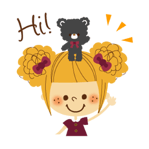 Basic! Girl face sticker sticker #3257821