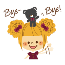 Basic! Girl face sticker sticker #3257822