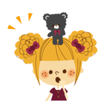 Basic! Girl face sticker sticker #3257823