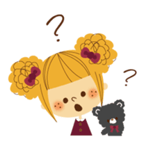 Basic! Girl face sticker sticker #3257824