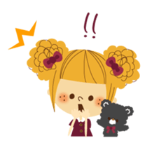 Basic! Girl face sticker sticker #3257825