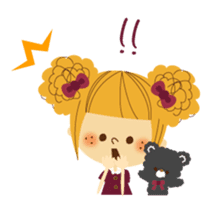 Basic! Girl face sticker sticker #3257825