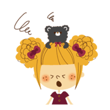 Basic! Girl face sticker sticker #3257826