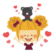 Basic! Girl face sticker sticker #3257827