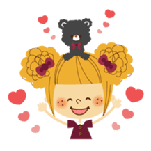 Basic! Girl face sticker sticker #3257827