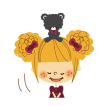 Basic! Girl face sticker sticker #3257828