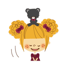 Basic! Girl face sticker sticker #3257828