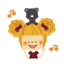 Basic! Girl face sticker sticker #3257829