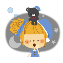 Basic! Girl face sticker sticker #3257830