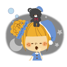 Basic! Girl face sticker sticker #3257830