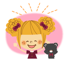 Basic! Girl face sticker sticker #3257831